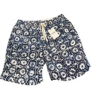 Corridor NYC Drawstring Shorts Mens Unisex Size S Blue Navy Cotton Drawcord NEW
